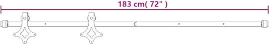 Συρόμενη Πόρτα Φυσικό Λευκό 80 X 210 Cm 3445092 Καφέ