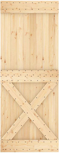 Schiebetür Natürliche Weiße 80 x 210 cm 3445114 Braun