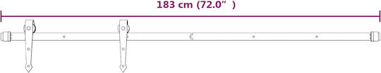 Плъзгаща Се Врата Естествено Бяло 80 X 210 См Масивно Дърво Бор 3445135 Кафяво