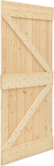 Ușă Glisantă Negru Natural 90 X 210 Cm Lemn Masiv de Pin 3444861 Maro