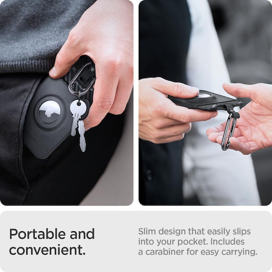 Car Key Case Tesla Spigen to244 Air Fit Card Holder Airtag Slot 2 1 2 Pieces Black Acp08793