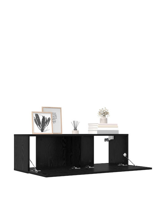 vidaXL Wohnzimmer TV-Einheit Schwarze Eiche M100xB30xH30cm