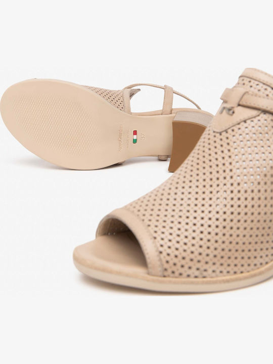 Damen Sandalen Gelbe Leder
