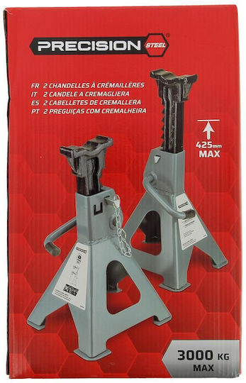 Precision Set Car Support Stands Lifting Capacity Up To 3 Tons 2 Pieces 211375