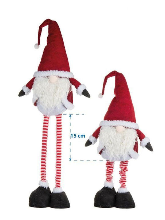 Christmas Gnome On Telescopes 25x15x60-75cm