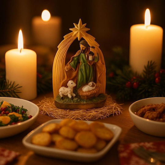Weihnachtskrippe Heilige Familie 13cm Josef