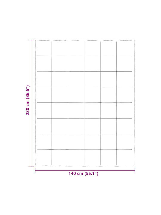 vidaXL Einzelbettbezug 140x220 Hellgrau