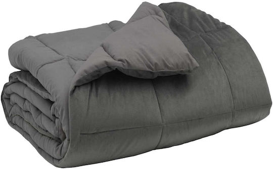 vidaXL Single Duvet Cover 140x220 Light Gray