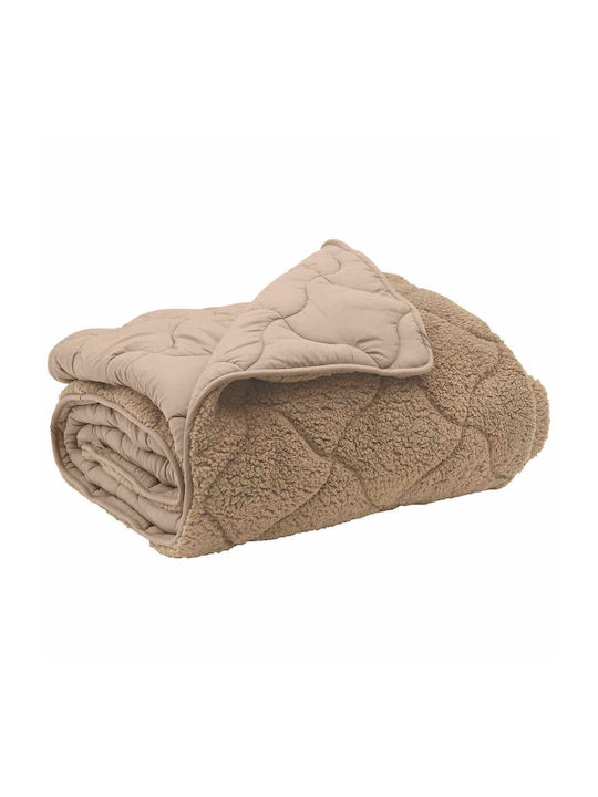 vidaXL Doppelbettbezug 200x220 Taupe