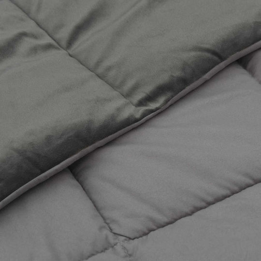 vidaXL Μονή 135x200cm Ανοιχτό Γκρι