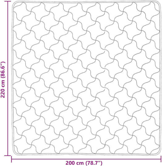 vidaXL Husă Pentru Pilotă Dublă 200x220 Taupe