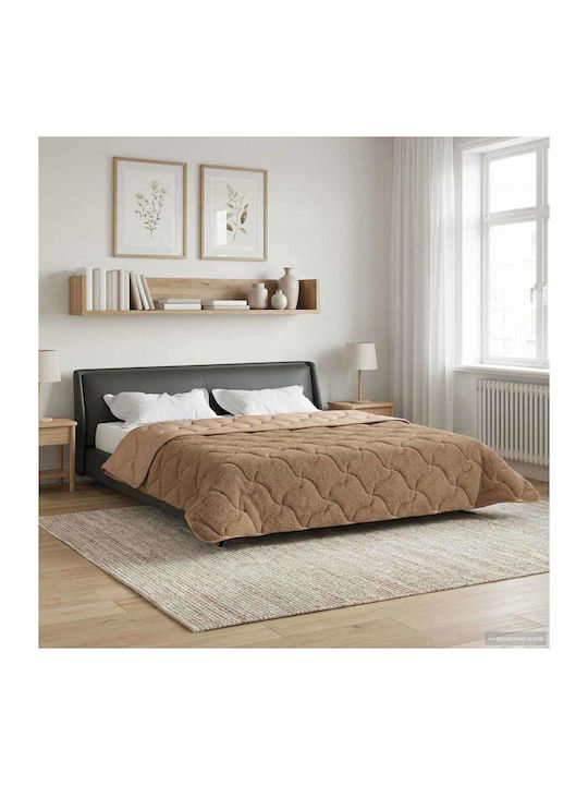 vidaXL Παπλωματοθήκη Διπλή 200x200 Taupe