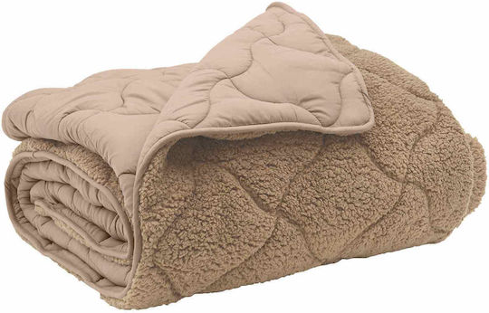 vidaXL Doppelbettbezug 200x200 Taupe