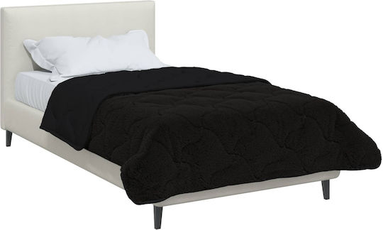 vidaXL Плик За Завивка Единичен 135x200 Черен
