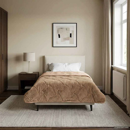 vidaXL Duvet Cover Single 140x220 Taupe