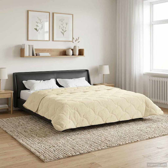 vidaXL Doppelbettbezug 200x240 Beige