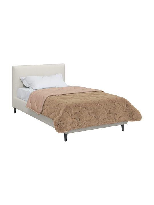 vidaXL Плик За Завивка Единичен 140x220 Топъл Кафяв