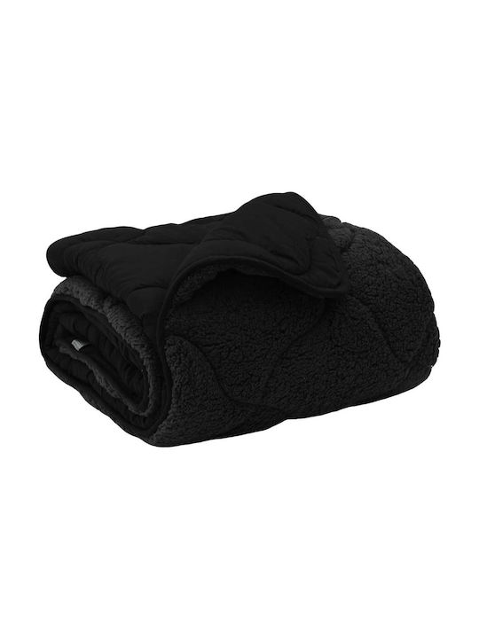 vidaXL Duvet Cover Double 220x240 Black