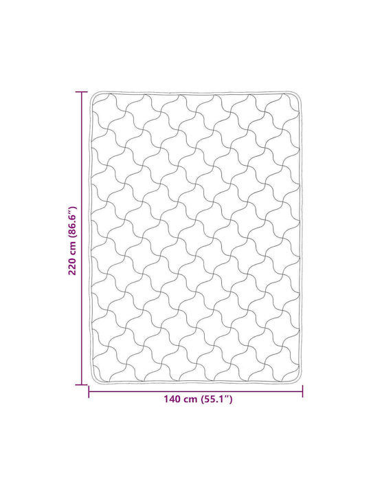 vidaXL Плик За Завивка Единичен 140x220 Крем