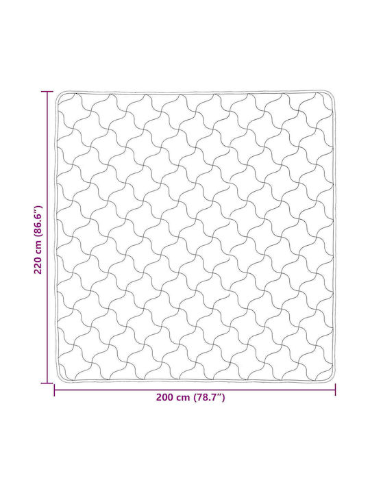 vidaXL Плик За Завивка Двойна 200x220 Светлосив