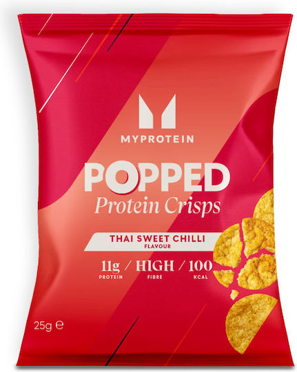 Myprotein Popped Protein Crisps Πρωτεϊνικά Τσιπς 25 G Αλατισμένα