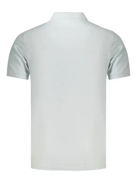 Polo Herrenbluse Kurzarm Hellblau