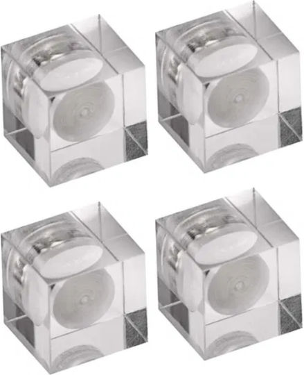 Maul Square Magnets Acrylic 1.5 Kg 4 Pc Set Transparent