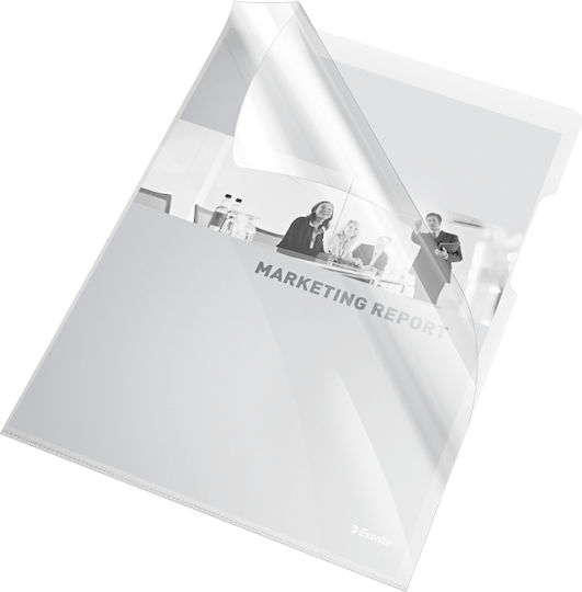 Esselte L Ordner A4 Dokumente 150 Mikron 25/Stück Esselte Kristallklar Transparent
