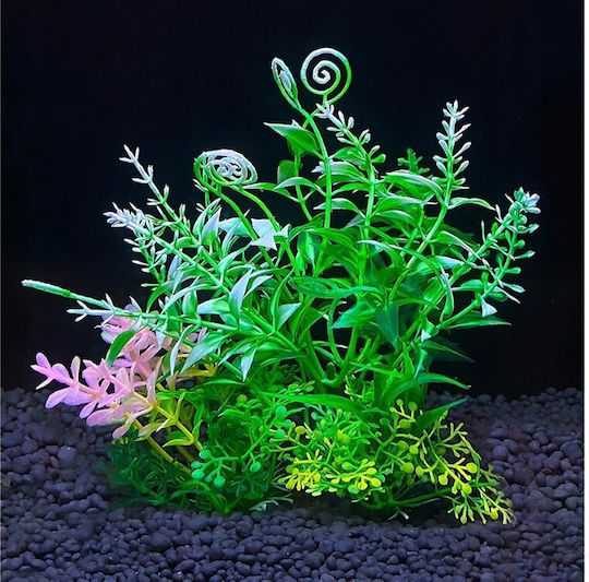 Aqua Natura Plant Aquarium Decoration Green Plastic 12 Cm Spiral Leaves