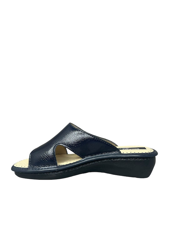 Damen Flache Sandalen Marineblau