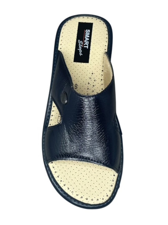 Damen Flache Sandalen Marineblau