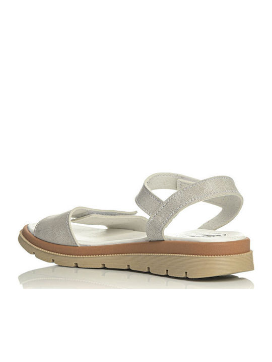 Damen Anatomisch Flache Sandalen Grau