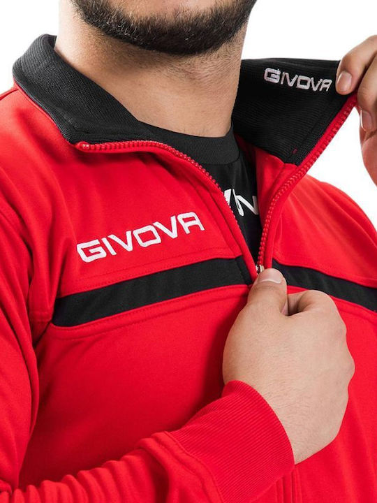 Tuta Σετ Φόρμας Γυαλιστερό με Λάστιχο Red/black