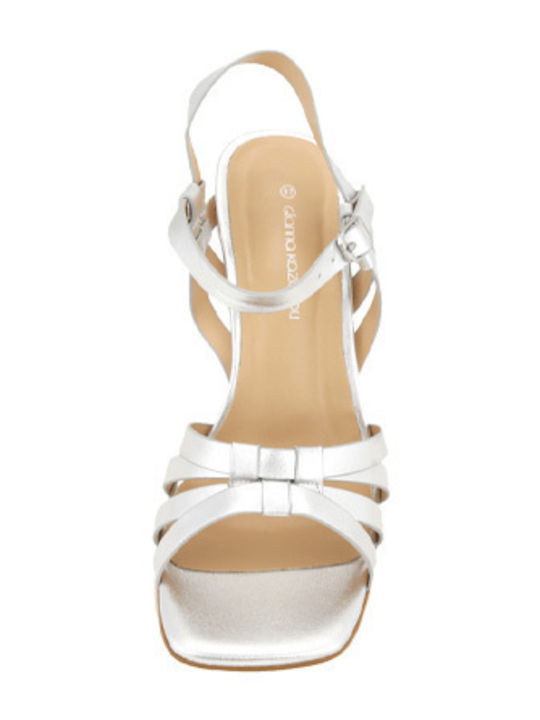 Leather Silver Sandals AM7961.D1590T336.DSA