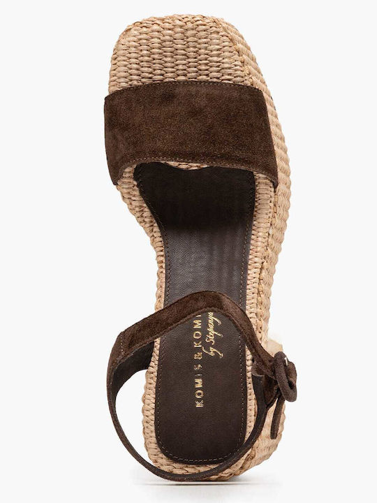 Damen Sandalen Braun Leder