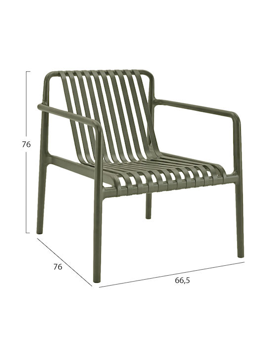 Gartenstühle Polypropylen Lounge Olive Grün 66x77x76cm