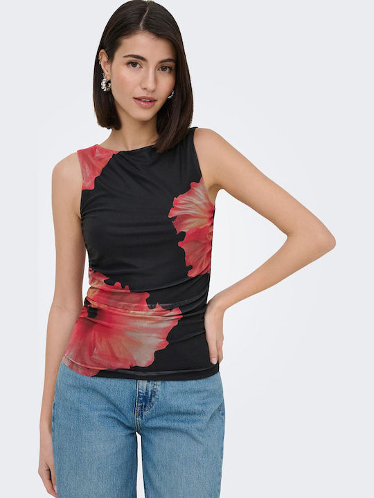 Damen Bluse mit Netz Schwarz