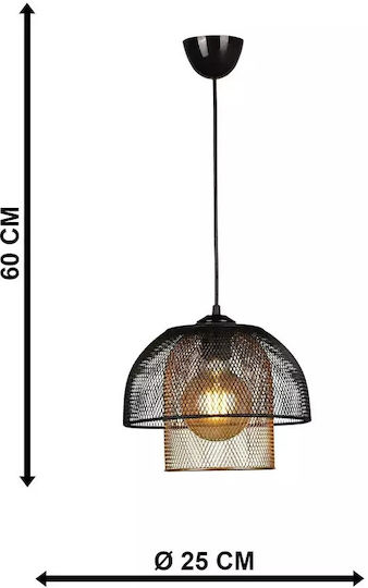 Stewehome Modern Ceiling Pendant Light Efes Black Aged 60 X 20 Cm