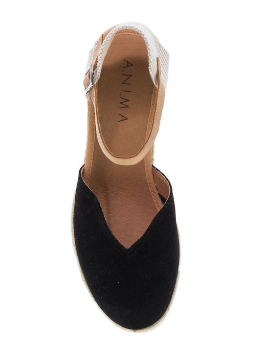 Platforme Dama Tip Espadrile Negre