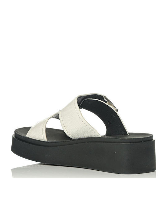 Platforme Dama Anatomici Tip Slip On Albe