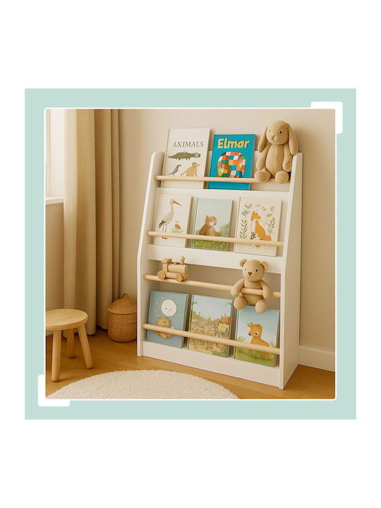 Holz Boden Bücherregal Weiß 60x20x90cm