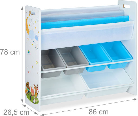 Bibliotecă de Pardoseală Metalică Multicoloră 78x86x26.5cm