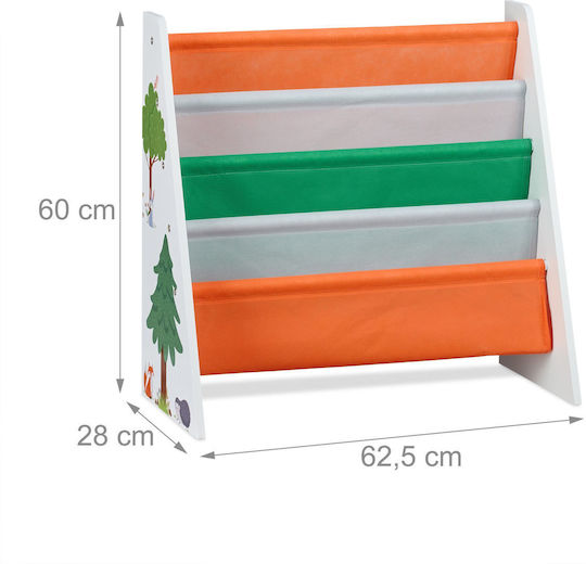 Bibliotecă de Pardoseală din Lemn Multicoloră 62.5x28x60cm