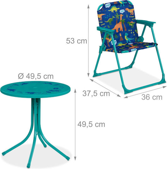 Set Masă Pentru Copii cu Scaune din Plastic Multicolor Relaxdays