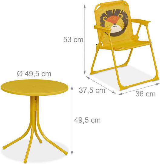 Set Masă Pentru Copii cu Scaune din Plastic Multicolor Relaxdays