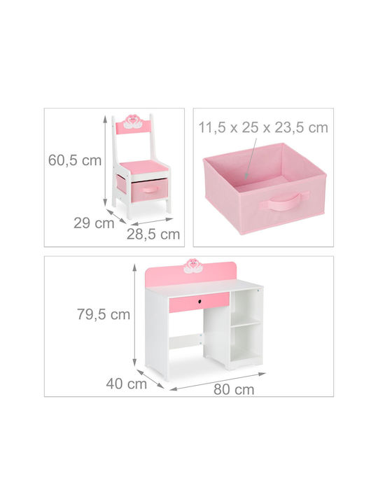 Kinder Schreibtisch Rosa Relaxdays