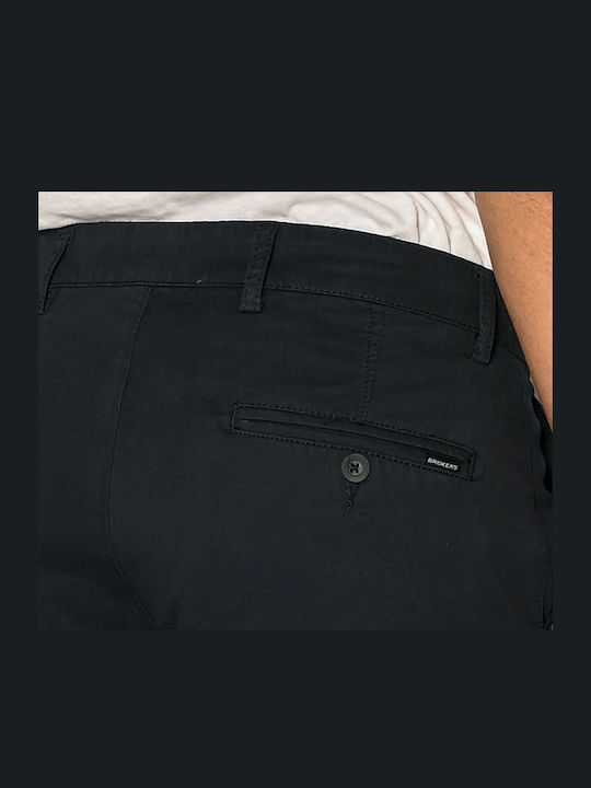 Herrenhose Chinos Elastisch Schlank Passform Dunkelblau