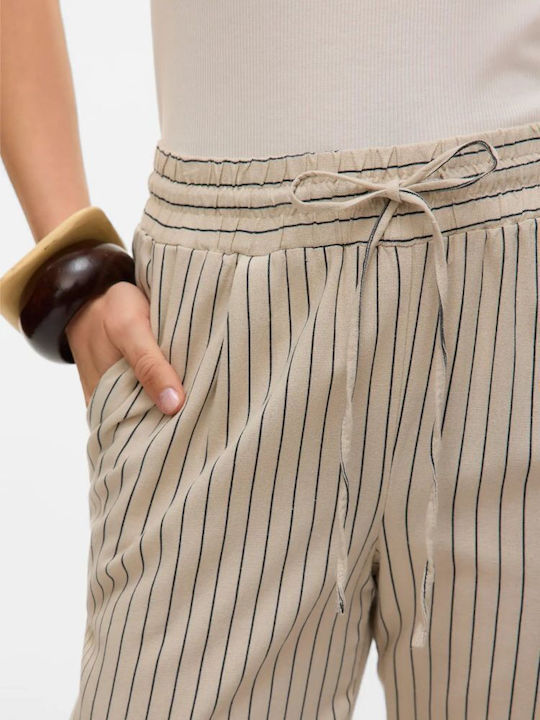 Damen Stoffhose in Regulärer Passform Beige