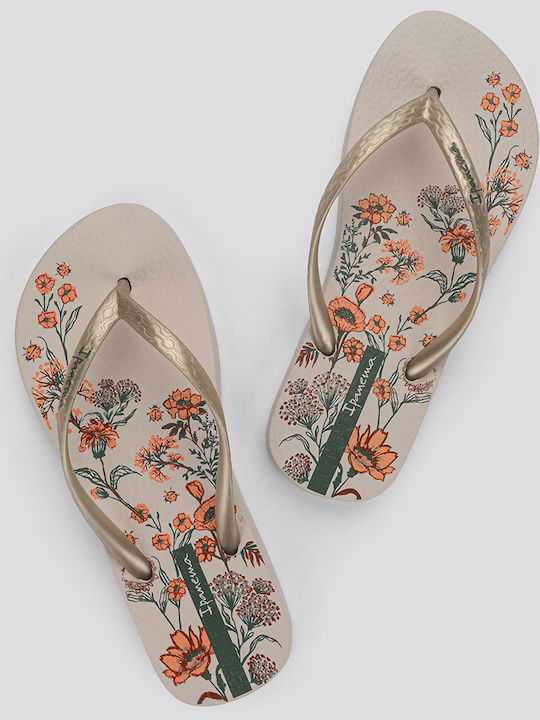 Damen Zehentrenner in Gold Farbe