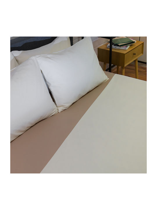 Naf Naf Set Double Bed Sheets 240x270cm Birch 4 Pieces